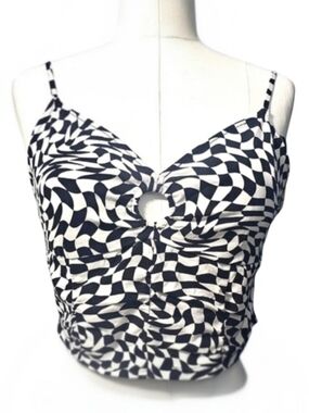 SO Black/White Check Style Tank